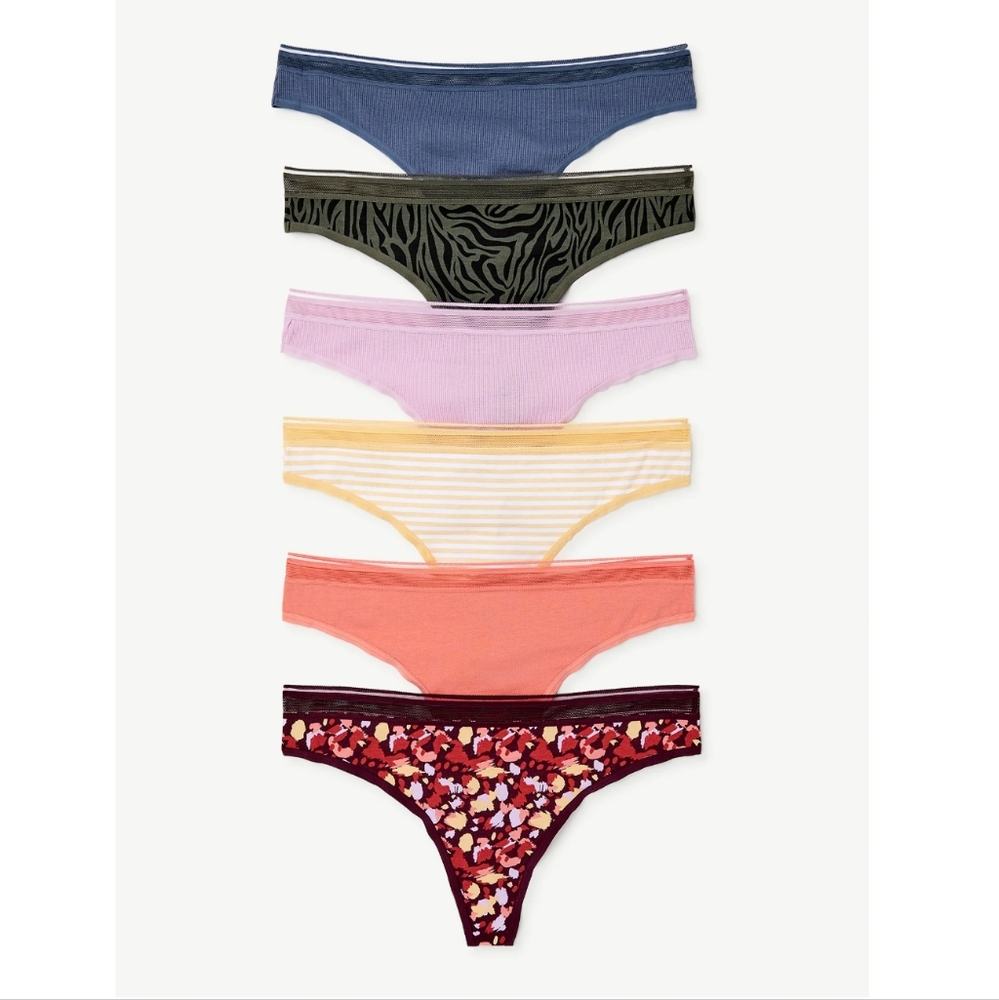 6-Pk Joyspun Women's Cotton Hi Cut Bikini Panties